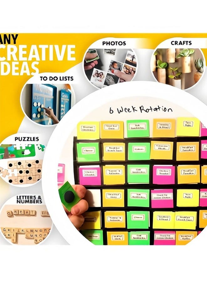 FASHION MANIA - 100 Pcs Round Magnets with Adhesive Backing Flexible Self Adhesive Magnets - Image 1