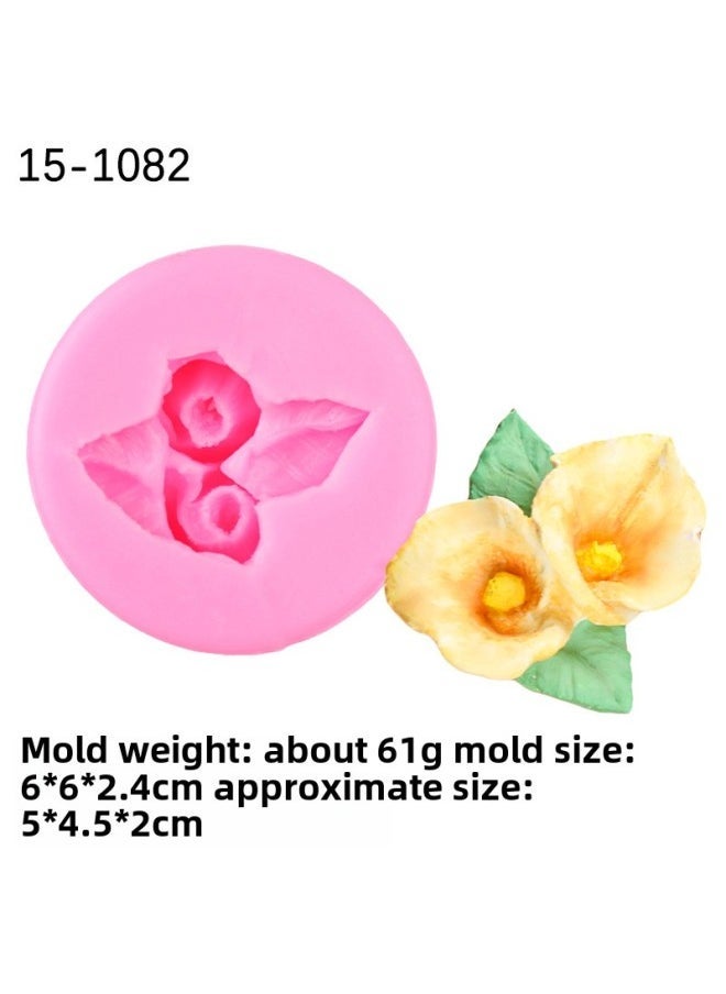Taiahiro Blooming Bouquet Camellia Flower Cake Decoration Silicone Mold Fondant Stereo Flower Dessert Plate Decoration Mold-Specifications - Image 1