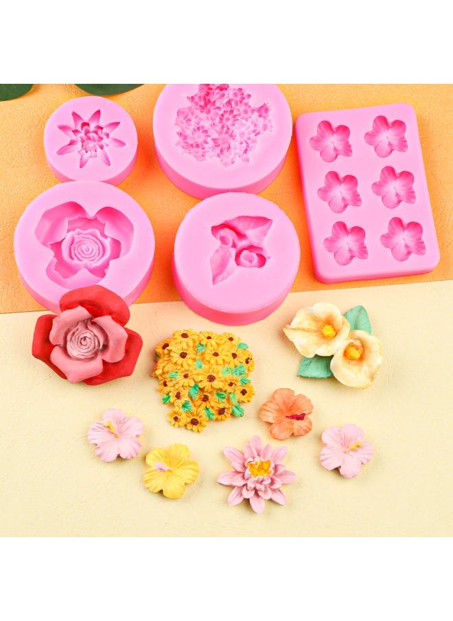 Taiahiro Blooming Bouquet Camellia Flower Cake Decoration Silicone Mold Fondant Stereo Flower Dessert Plate Decoration Mold-Specifications - Image 2