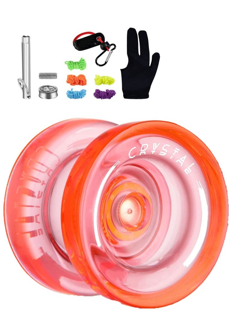 KASTWAVE - Responsive Yoyo K2 Crystal, Professional Dual Function Yoyo with Replacement Unresponsive Yoyo Bearing Removal 5 Yoyo Strings Holder Removal Bearing Tool for Advanced Yoyo Players Kids Beginners - Image 1