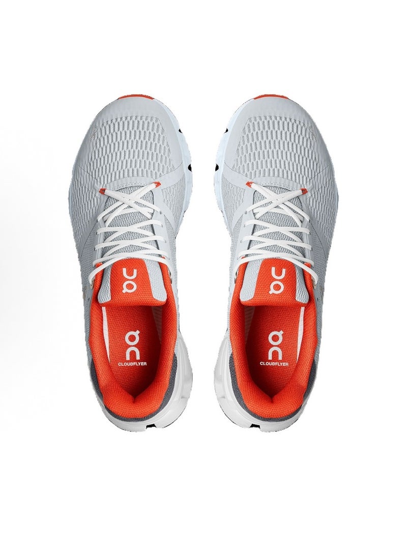 ON cloud flyer casual sneakers white gray orange black  - Image 4