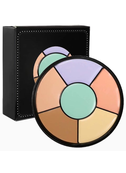 Color Corrector Palette, 6 Colors Concealer, Full Coverage Concealer, Concealer Contour Palette for Dark Circles, Redness, Long Lasting Cream Contour Palette, Brightening Cream Concealer