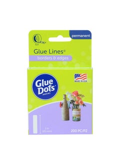 Glue Dots Glue Lines Permanent Glue Strips Doublesided 1 1 Inch 200 Pieces Diy Craft Glue Tape Sticky Adhesive Glue Points Liquid Hot Glue Alternative Clear  - Image 1