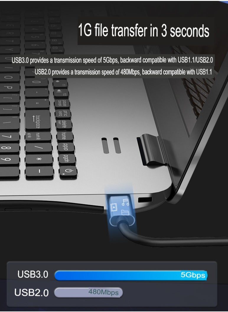 AROAQ Type C To HD Multimedia Interface Adapter, Portable Multiport USB C Hub, Fast Transfer 12-in-1 Type C Adapter, (Twelve-in-one HDMI4K+VGA+USB3.0+USB2.0+Type-c+PD+SD/TF+Audio+100M)  - Image 4