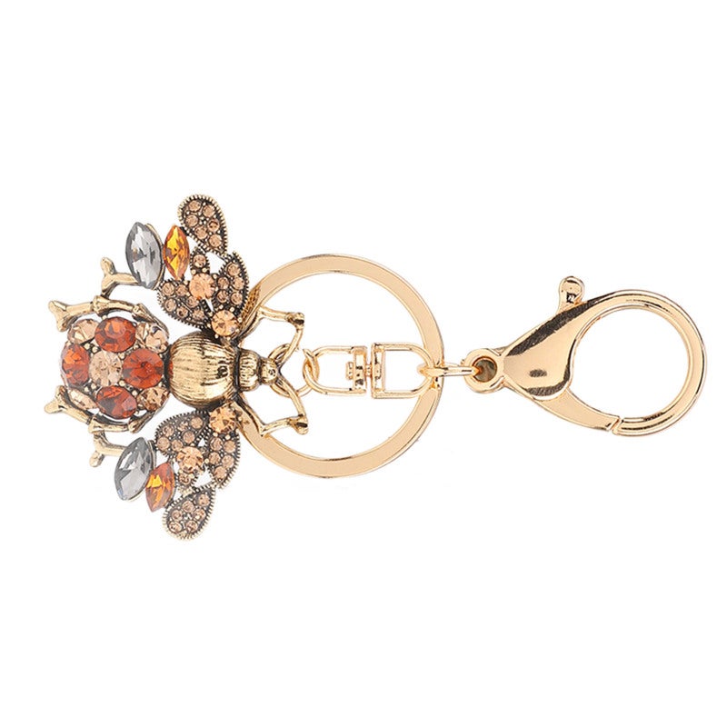 Bee Keychain: Alloy & Rhinestone Material, Compact Portable Design, Elegant Decorative Pendant - Shiny Bee Shape for Bag Wallet Phone Car Decoration, Exquisite Gifts for Girls - Image 5
