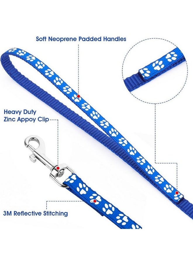 PET Nylon Pet Collars Leashes Harnesses Pet Cat Dog Leash Harness Pow Print Pattern Durable Adjustable Cat Leash Collar And Harness Set Leash Set  - Image 5