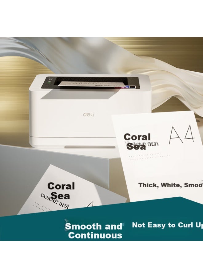 Deli Coral Sea A4 Printing Paper 80g 500 Sheets Single Pack Copy Paper Double-sided Thick Draft Paper Printing Writing Drawing 7377 - Image 3