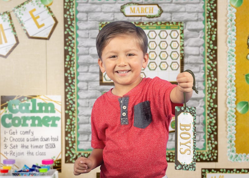 Teacher Created Resources Eucalyptus Magnetic Boys Pass - Image 3