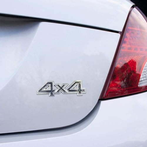 AutoBizarre 3D Raised 4x4 Metal Monogram Emblem Badge Sticker for All Cars & Bikes (Black Silver) - Image 2
