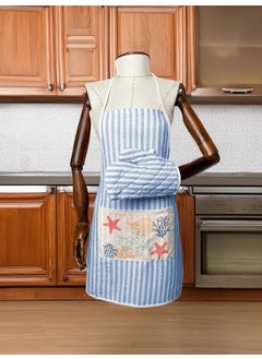 Blue White Striped Pocket Sea Themed Kitchen Apron - pzsku/Z635F03CA40A9B3C483CAZ/45/_/1726656668/85d50bf4-05f1-401f-ae18-09ffa29eaaef