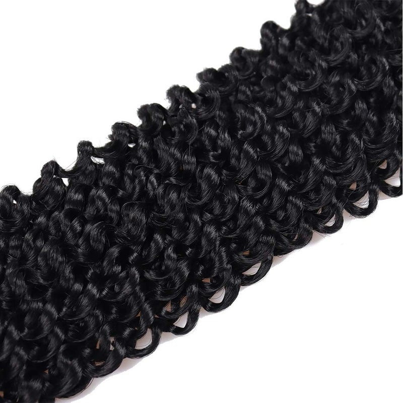 Dorsanee Black Passion Twist Hair 16 Inch 7 Packs Water Wave Crochet Hair Long Bohemian Curly Braiding Hair for Butterfly Locs, Faux Locs, Boho Style Spring Twist Crochet Braids (1#) - Image 5