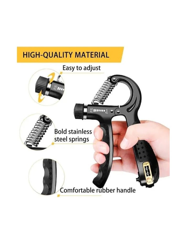 SportQ Hand Grip Strengthener Kit, 5 Pack, Adjustable Grip Exerciser, Finger Stretch Resistance Expander Bands, Finger Strength Trainer, Hand Press Ball and Exercise Ring multipe shapes - pzsku/Z635F09318C585DDB30AEZ/45/_/1709124630/fb67c54f-3130-429d-87c5-3d08315f77e6
