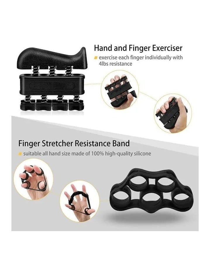 SportQ Hand Grip Strengthener Kit, 5 Pack, Adjustable Grip Exerciser, Finger Stretch Resistance Expander Bands, Finger Strength Trainer, Hand Press Ball and Exercise Ring multipe shapes - pzsku/Z635F09318C585DDB30AEZ/45/_/1709124631/6cfb75f0-de03-4871-a5ba-667e577ee50c