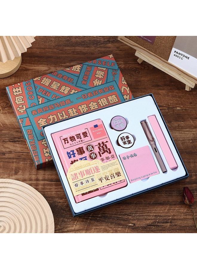 Bluejw 2024 Hand Account Book Suit Gift Box Hand Account Book Walking Stick Book Diary Supplies Stationery Book Loose Leaf Detachable - Image 1