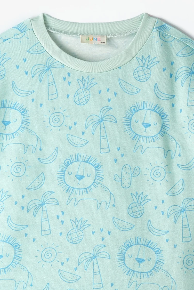 جون Girl Printed Shorts T-Shirt Set