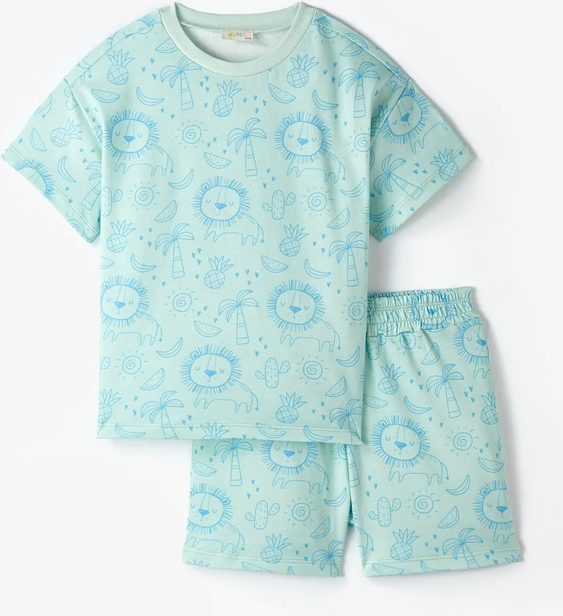 جون Girl Printed Shorts T-Shirt Set