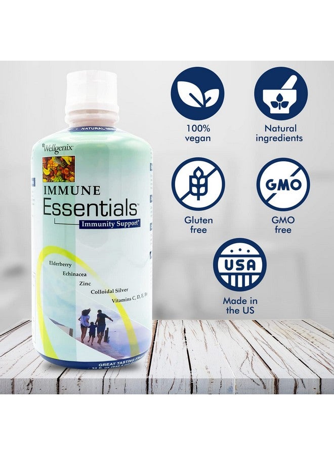 Wellgenix Immune Essentials - Multivitamin Liquid for Men, Women & Kids - Vegan Supplement with Vitamins C, D Elderberry Zinc, Echinacea for Toddler, Kid & Adult 32oz (Pack of 2) - Image 2