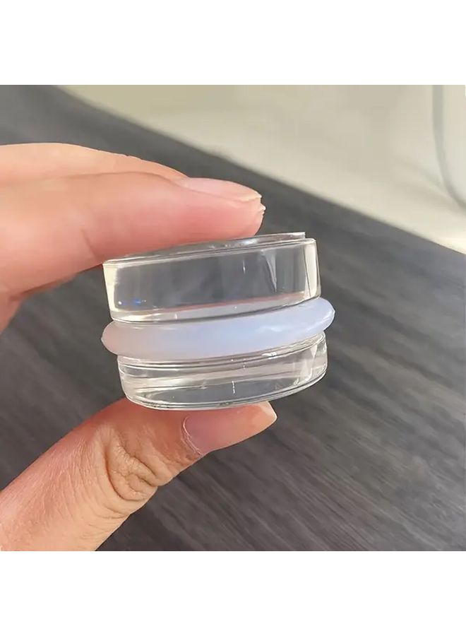 1pc Acrylic Self Adhesive Door Stopper No Drill Anti Collision Silent Cylinder Design - Image 3
