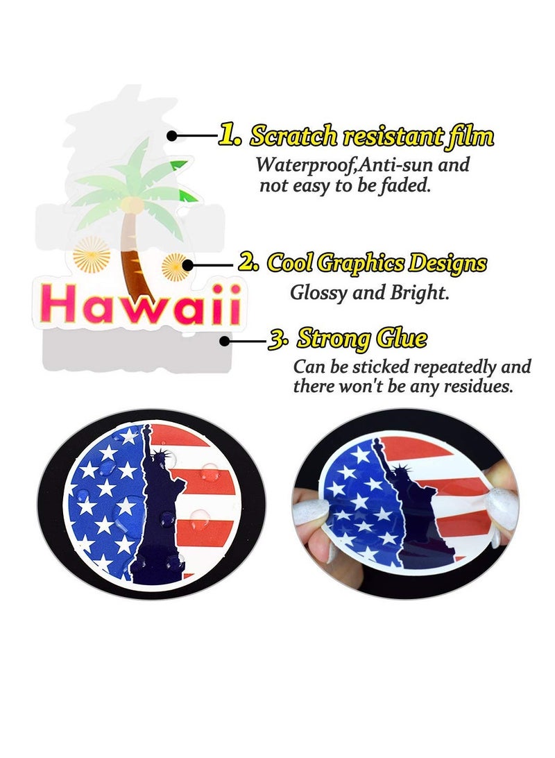 Zikra (100pcs) Waterproof Stickers Pack for Fashion Laptop Decals Water Bottle Cars Motorcycle Bicycle Bumper Skateboard Luggage Phone Case DIY Decoration Logo Books - Image 3