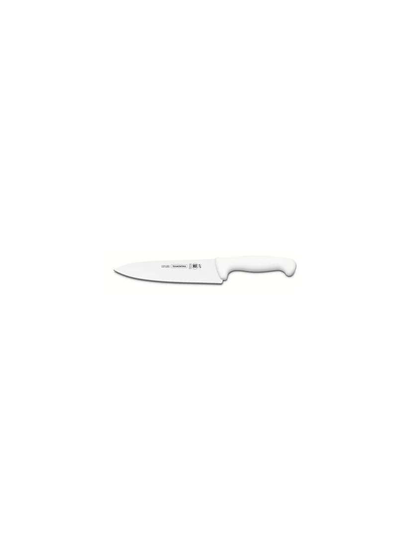 ترامونتينا Tramontina Professional 10 Inches Meat Knife with Stainless Steel Blade and White Polypropylene Handle with Antimicrobial Protection
