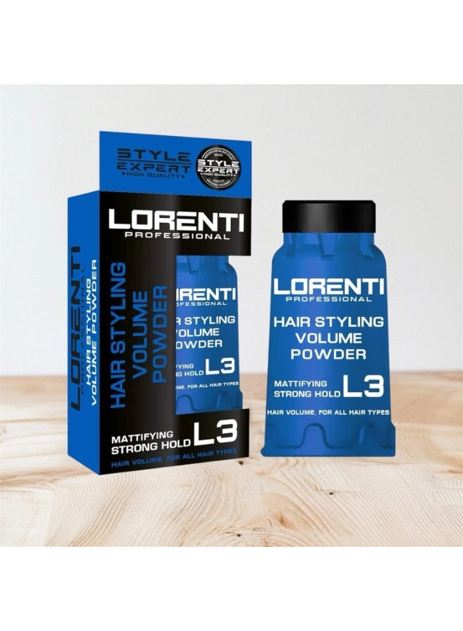 لورنتي بودرة تصفيف الشعر لورينتي واكس L3 بودرة تثبيت قوية ومطفية اللمعة، 30 غرام - Image 5