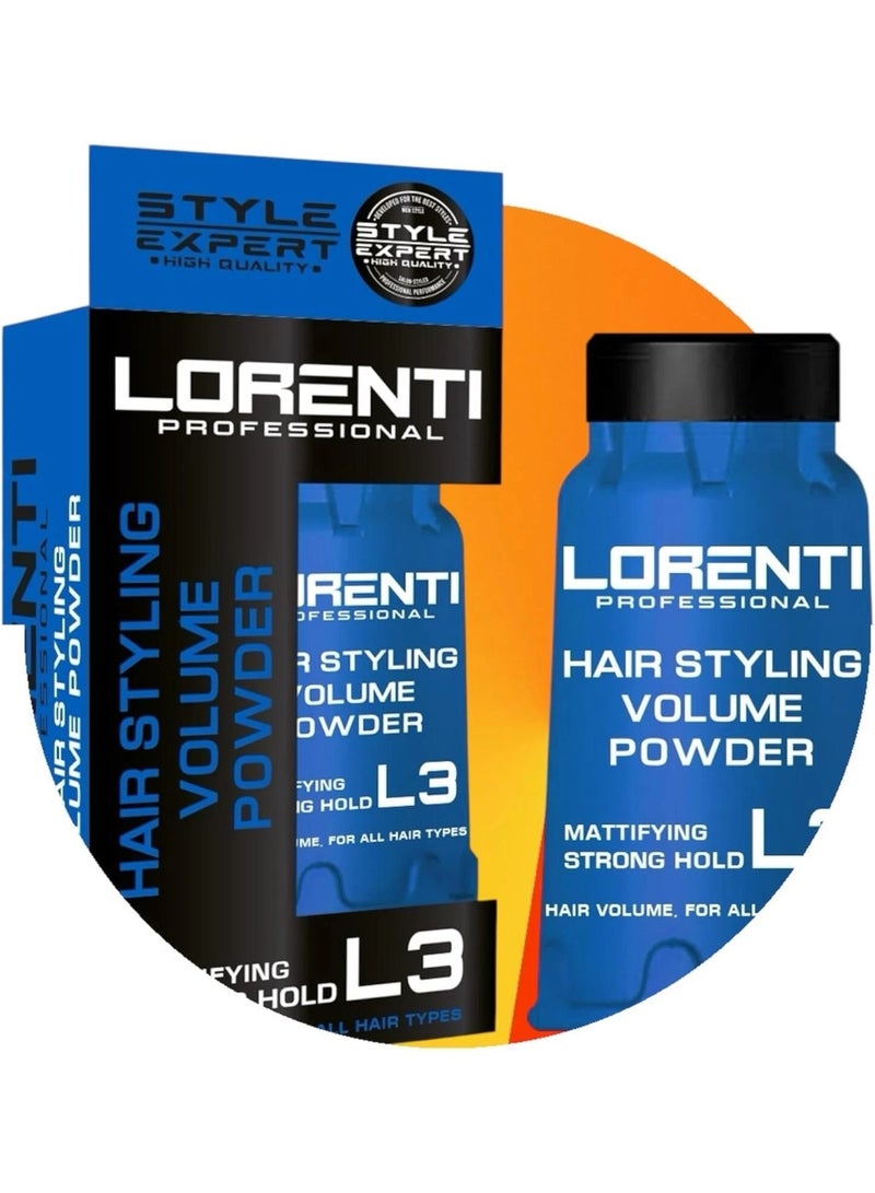 لورنتي بودرة تصفيف الشعر لورينتي واكس L3 بودرة تثبيت قوية ومطفية اللمعة، 30 غرام - Image 2