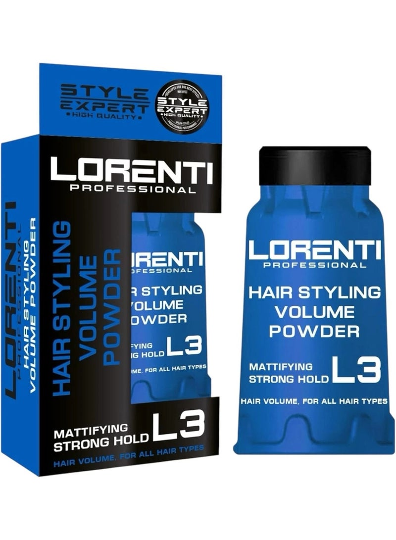 لورنتي بودرة تصفيف الشعر لورينتي واكس L3 بودرة تثبيت قوية ومطفية اللمعة، 30 غرام - Image 3