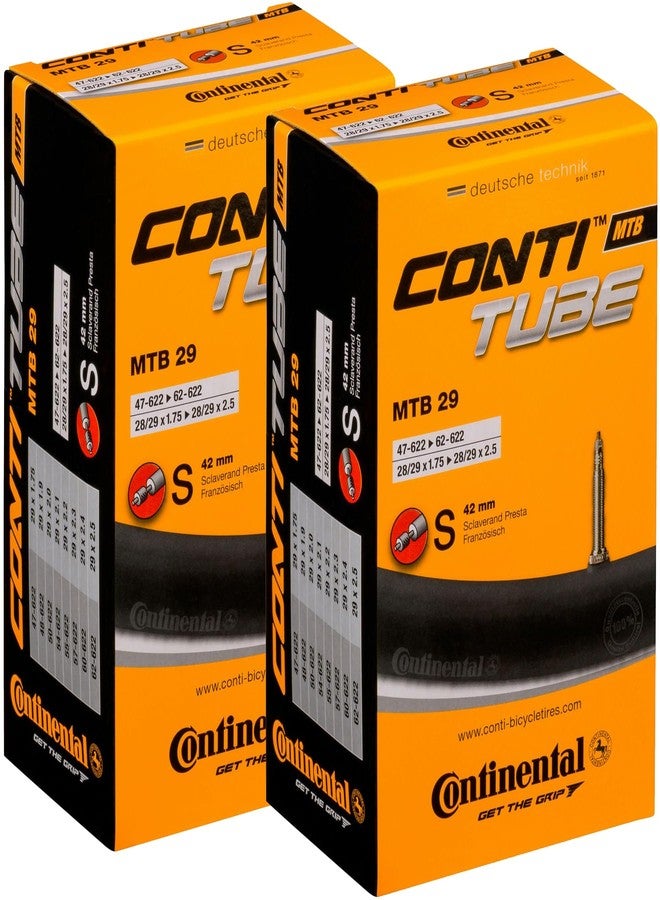 Continental MTB 29x1.75-2.5" / 47-622 -> 62-622 Inner Tubes - 42mm Presta Valve (Pack of 2 Tubes) - Image 1