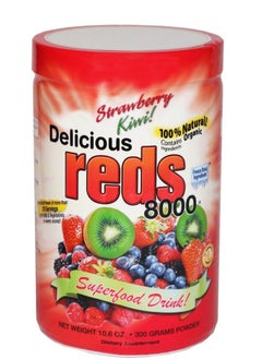 Ever Ready First Aid Greens World Delicous Reds 8000 Strawberry-Kiwi Flavor, 10.6 Ounce  - Image 3