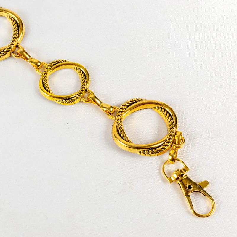 The Black Pearl Accessories Golden Metal Waist Belt For Her - Image 3