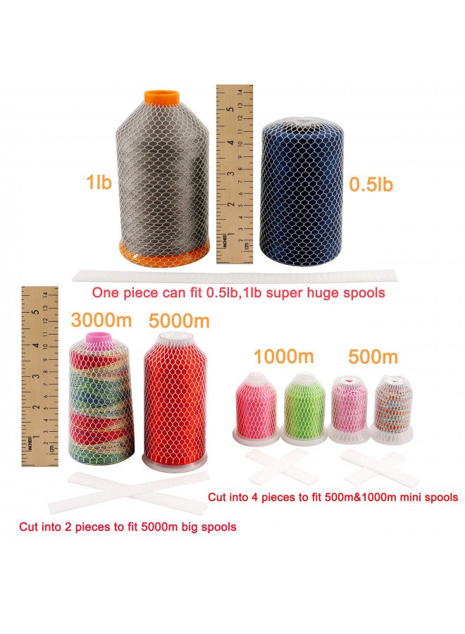 New brothread 100pcs Thread Net Spool Saver for Different Sizes of Embroidery Sewing Quilting and Serger Thread Spools/Cones - 9.8" (25cm) Long Each Piece - Image 2