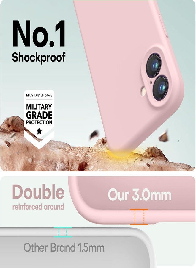 LOVE 3000 جراب LOVE 3000 مصمم خصيصًا لهاتف iPhone 16، مصنوع من السيليكون الفاخر مع بطانة ناعمة من الألياف الدقيقة المقاومة للخدش، جراب واقٍ مقاوم للصدمات مناسب للرجال والنساء والفتيات، مقاس 6.1 بوصة، لون وردي طباشيري - Image 4