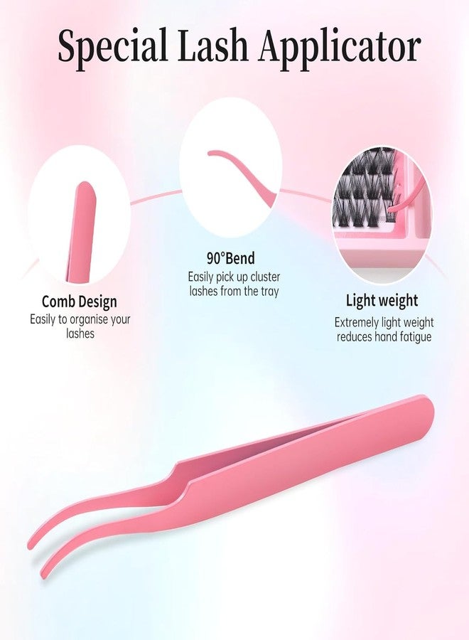 Fenshine Cluster Lashes Individual Lashes Wide Stem C/D Curl 10-16mm Length DIY Eyelash Extension Individual Soft False for Personal Use at Home - Image 4