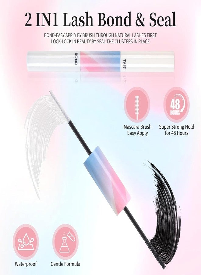 Fenshine Cluster Lashes Individual Lashes Wide Stem C/D Curl 10-16mm Length DIY Eyelash Extension Individual Soft False for Personal Use at Home - Image 3