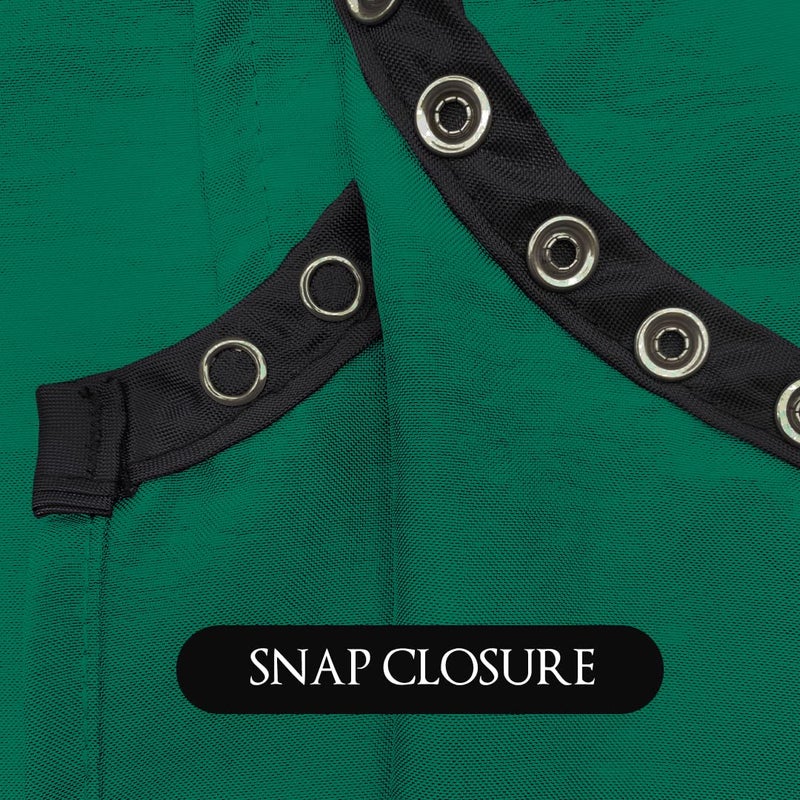 Betty Dain عباءة قص/تصفيف الشعر من بيتي داين خفيفة الوزن من النايلون المجعد، مقاومة للماء، خفيفة الوزن للغاية من النايلون المجعد أنترون، طاردة للشعر، إغلاق عنق بضغط، حجم كبير 54 × 60 بوصة، أخضر - Image 4