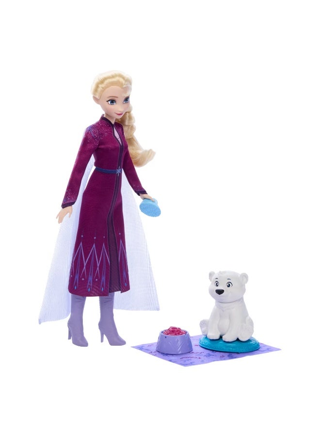 Disney FROZEN دمى الموضة من ديزني فروزن إلسا ودب صغير JFG16 - Image 4