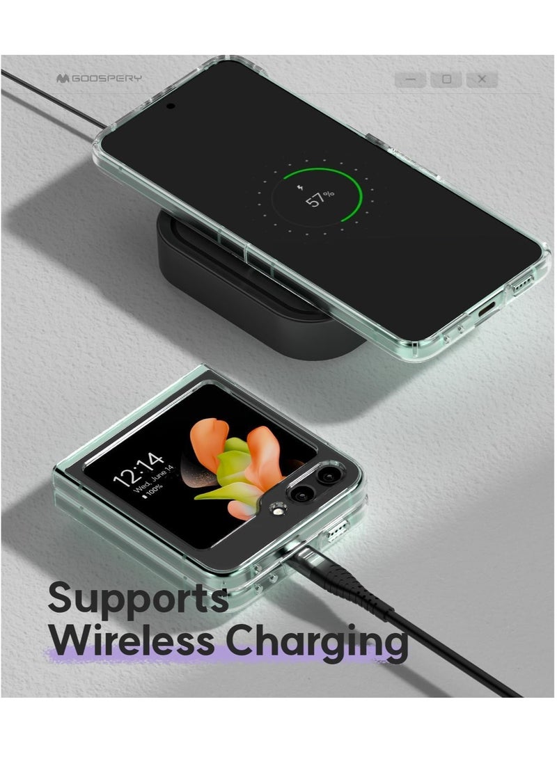 إلترازون Case for Samsung Galaxy Z Flip 5 Cover Back Clear Transparent Slim Thin Premium Hard Crystal Shockproof Protective Case for Samsung Galaxy Z Flip 5 - Image 5