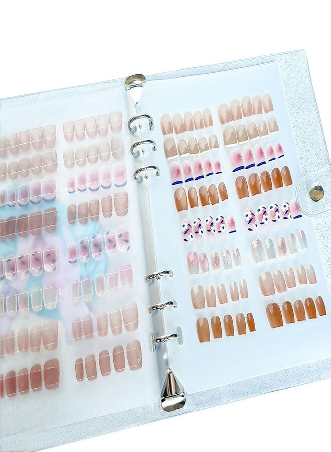 HYRAUL Press On Nail Organizer,10 PCS,A5 Glitter PVC Cover Binder,Press On Nail Packaging for Fake Nail Storage Nail Display Nail Salon Press On Nail Supplies Organizer with Nail Tape(A5(9.37 * 6.89 * 1inch) - Image 1
