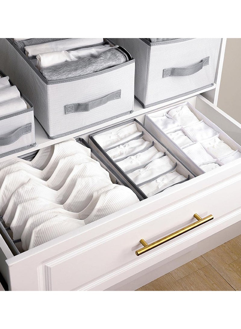 GGOOT Dresser Drawer Organizers - Breathable Mesh PVC Bra Organizer | Drawer Organizers Cabinet Closet Organizers And 4 Storage Boxes for Clothes Underwear Socks - Image 2