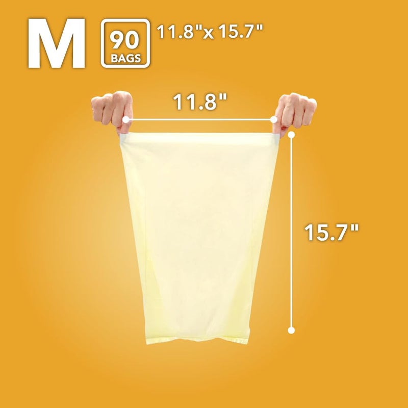 BOS, Odor-Sealing Dirty Diaper Trash Bags - Disposable Bags - Scent & Smell Free [90 count] (Medium) - Image 3