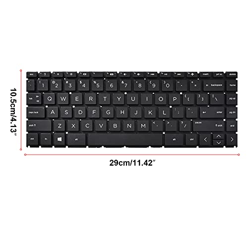 SUNMALL Replacement Keyboard Compatible with HP 14-CK 14-CD 14-CM 14-DG 1 Black US Layout (Black Without Backlit) - Image 4