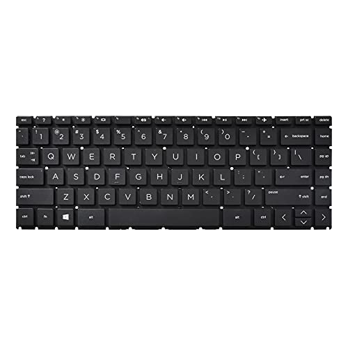 SUNMALL Replacement Keyboard Compatible with HP 14-CK 14-CD 14-CM 14-DG 1 Black US Layout (Black Without Backlit) - Image 2