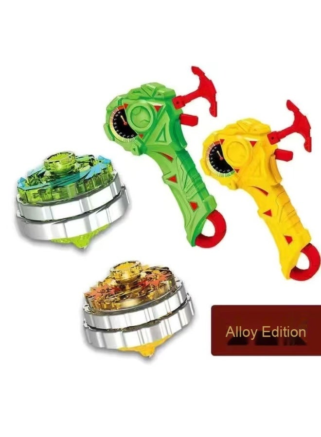 Battle Arena Dual Super Spinner Toy for Boys - Magical Alloy Burst Armor Tops with Light  Pull-String Features