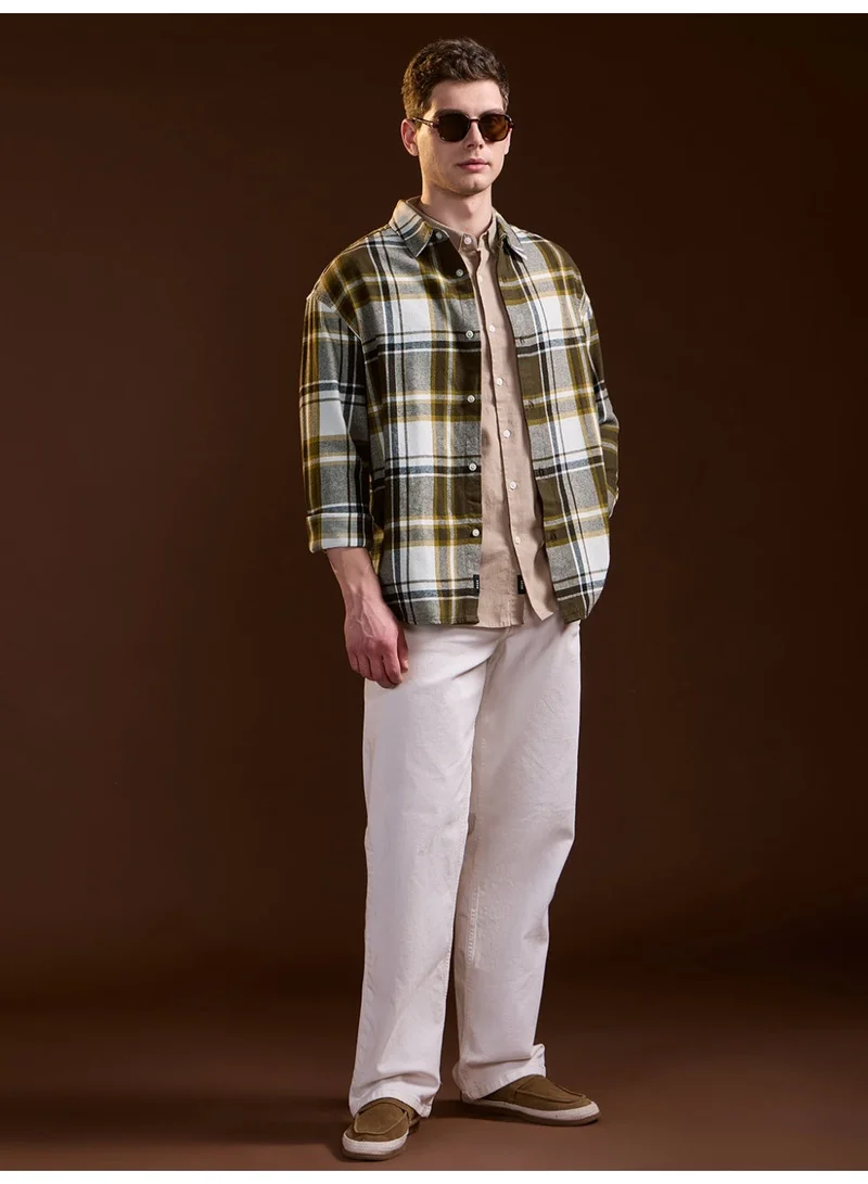 THE BEAR HOUSE  Men’s Shirt for Office, Casual & Party Wear | Comfortable Long Sleeve Shirt with Classic Collar, Button Closure & Versatile Stylish Look for Men | Best Price UAE