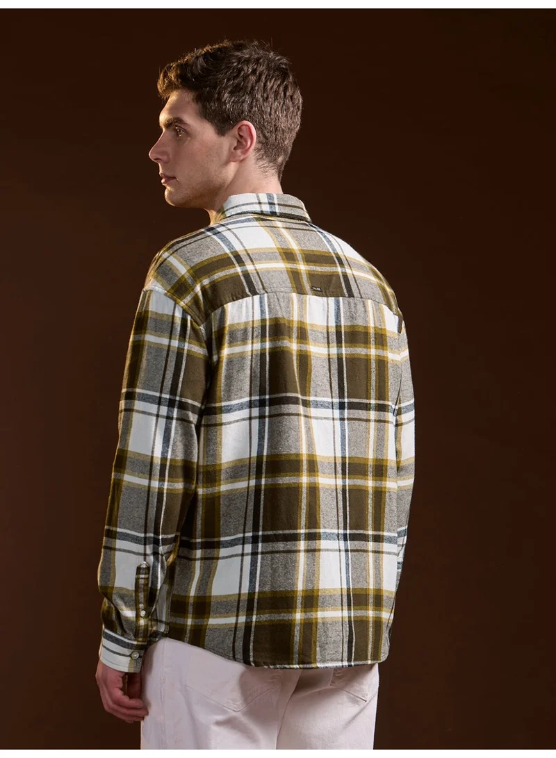 THE BEAR HOUSE  Men’s Shirt for Office, Casual & Party Wear | Comfortable Long Sleeve Shirt with Classic Collar, Button Closure & Versatile Stylish Look for Men | Best Price UAE