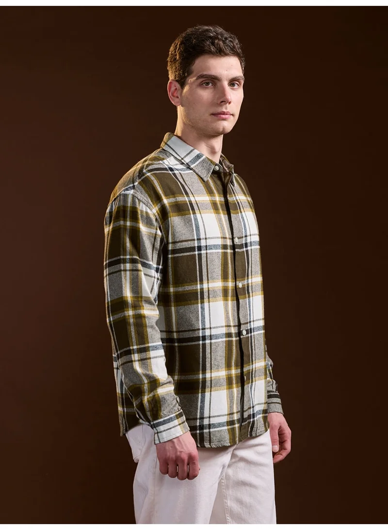 THE BEAR HOUSE  Men’s Shirt for Office, Casual & Party Wear | Comfortable Long Sleeve Shirt with Classic Collar, Button Closure & Versatile Stylish Look for Men | Best Price UAE