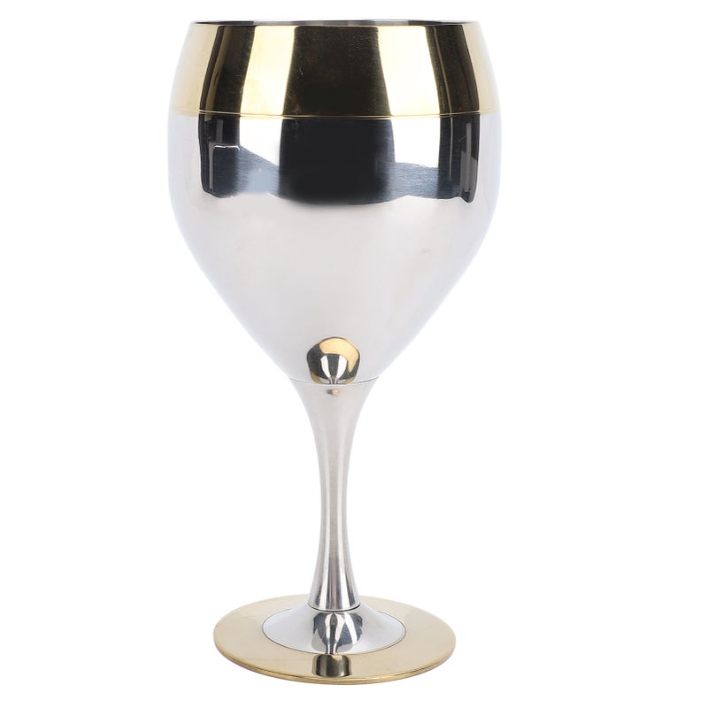 304 Stainless Steel Wine Glass 350ml Unbreakable Wine Glass Gold Rimmed Wine Goblet for Travel Camping Pool Outdoor Events Wedding Picnics - Image 1