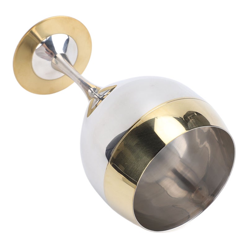 304 Stainless Steel Wine Glass 350ml Unbreakable Wine Glass Gold Rimmed Wine Goblet for Travel Camping Pool Outdoor Events Wedding Picnics - Image 5
