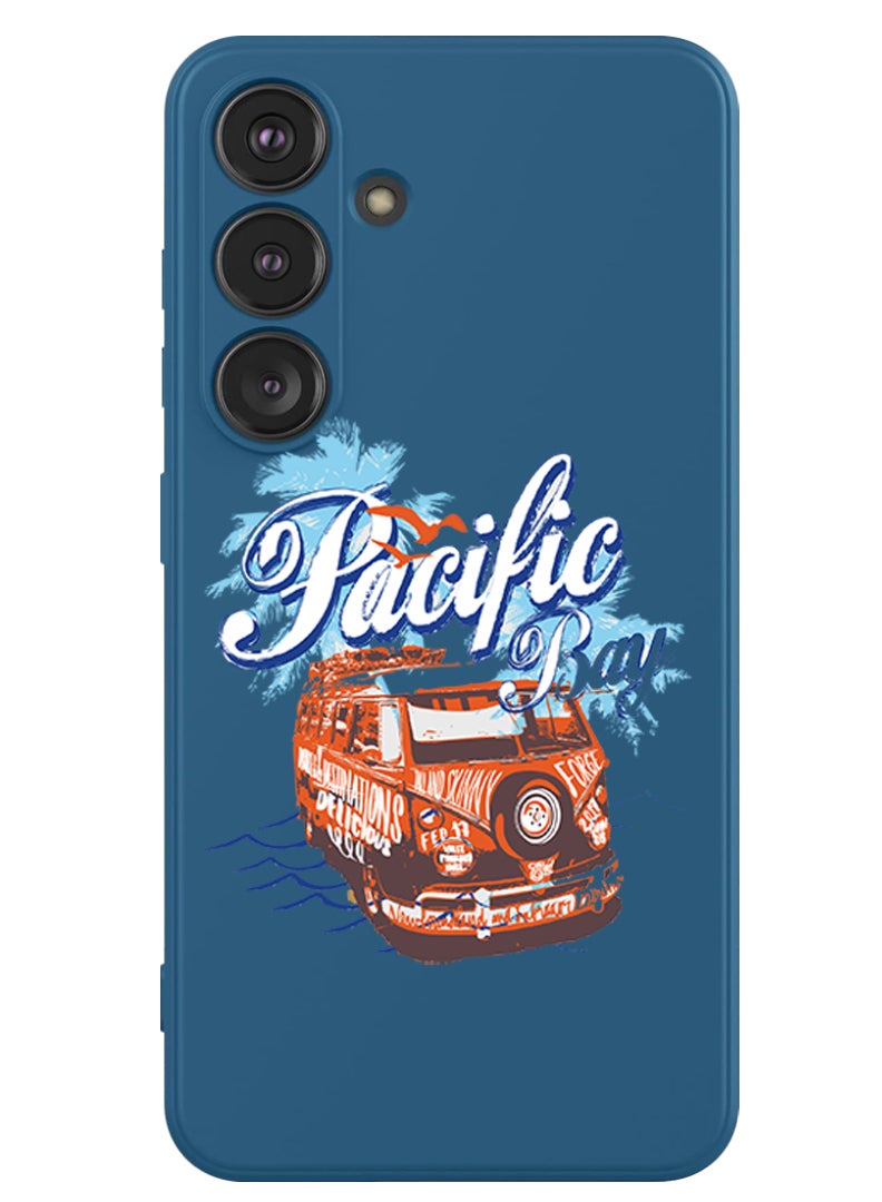 Theodor Protective Slim Fit Case Liquid Silicone Cover with Full Body Protection Anti-Scratch Shockproof Case For Samsung Galaxy S24 (Blue) - Pacific Bay - Image 1
