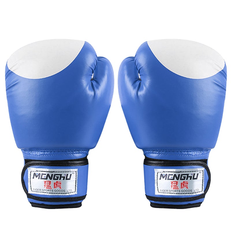 Boxing Gloves: L Size Premium PU Leather With Thick Foam Padding - Breathable Palm Holes For Heat Dissipation Widened Adhesive Fastener Tape For Wrist Support, Thumb And Knuckle Protection For Profess - Image 4